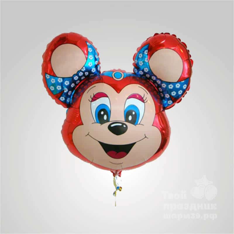 Шар фигура фольга "Мышка" с гелием