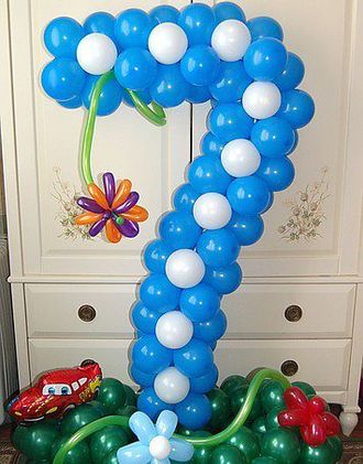 Цифра из воздушных латексных шаров — изображение 9