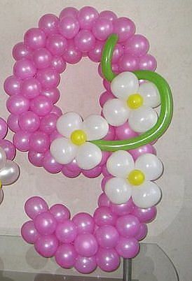 Цифра из воздушных латексных шаров — изображение 11