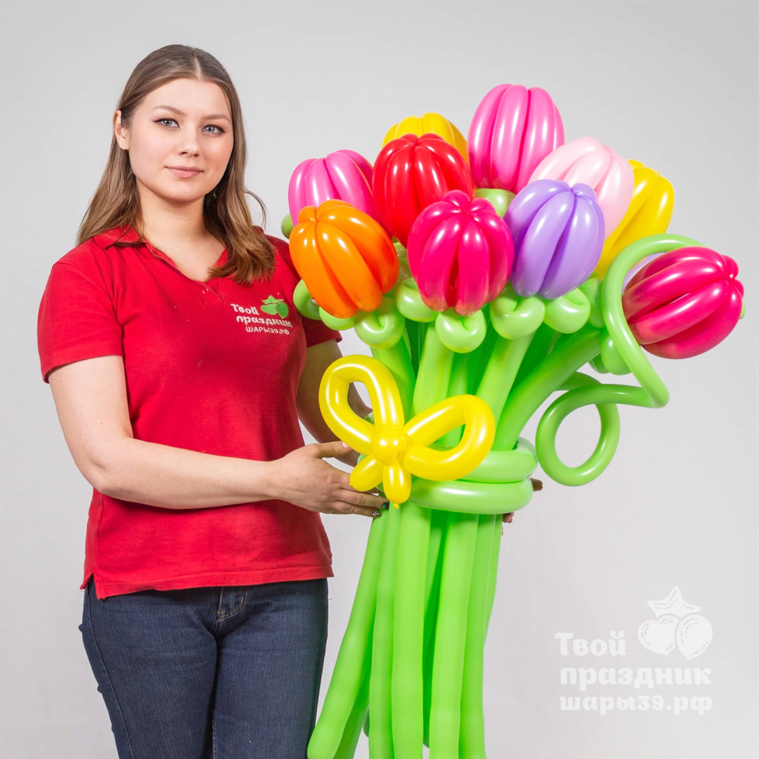 Букет больших весенних тюльпанов. Shary39ru