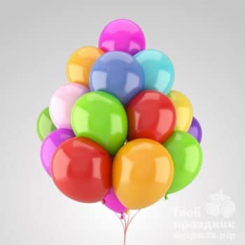 Связка из 15 гелиевых шаров. Облако из 15 гелиевых шариков. 15 воздушных шариков наполненных гелием