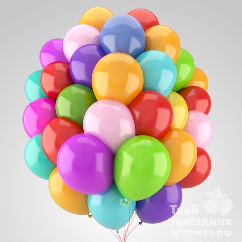 Облако из 30 воздушных шаров наполненных гелием. Облако из гелиевых шаров в Калининграде. Шары39.рф