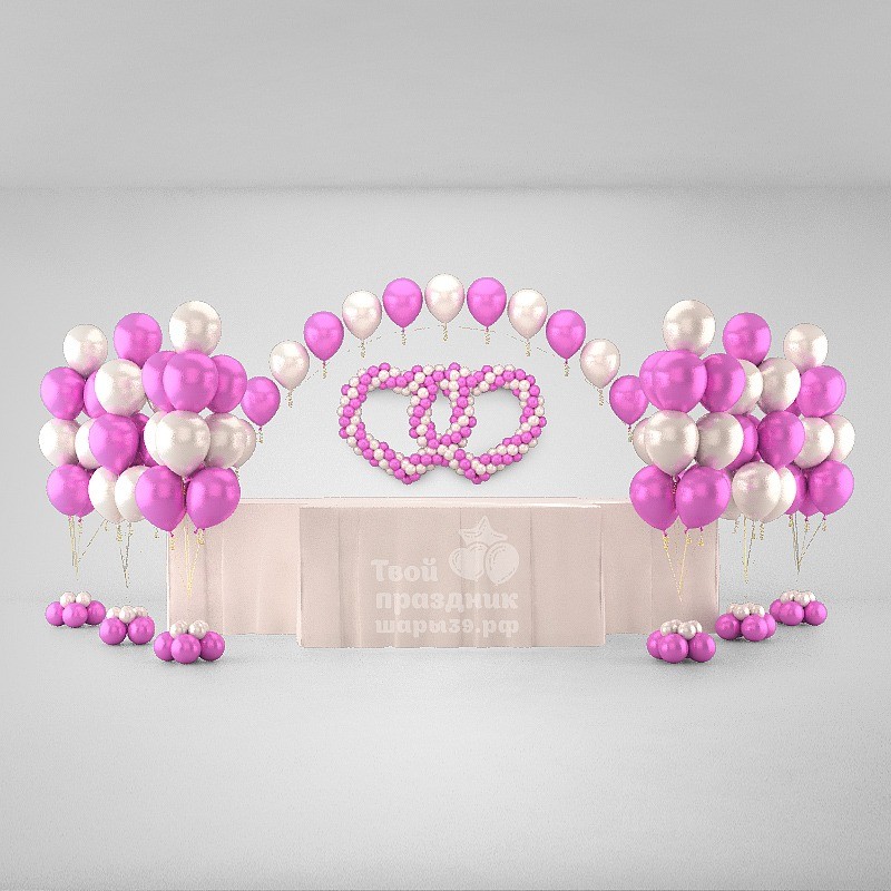 Комплект свадебного оформления Розовая нежность