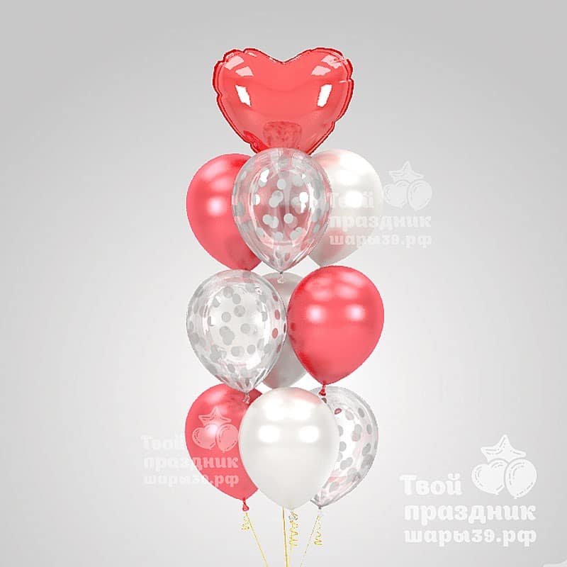 Фонтан из латексных гелиевых шаров металлик. Украшение и оформление праздников. Шары39.рф Калининград т. 52-01-67