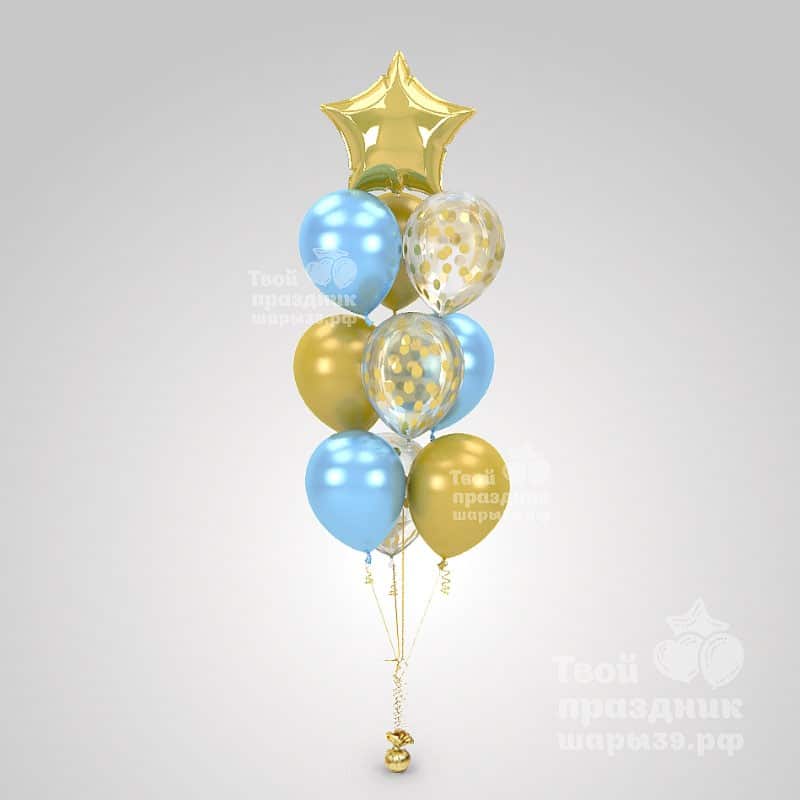 Фонтан из латексных гелиевых шаров металлик. Украшение и оформление праздников. Шары39.рф Калининград т. 52-01-67