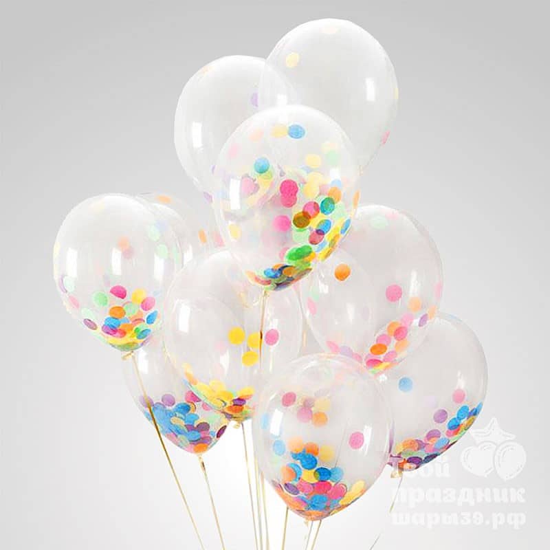 Воздушные гелиевые шары с конфетти в Калининграде! Заказать по телефону 52-01-67. Шары39.рф