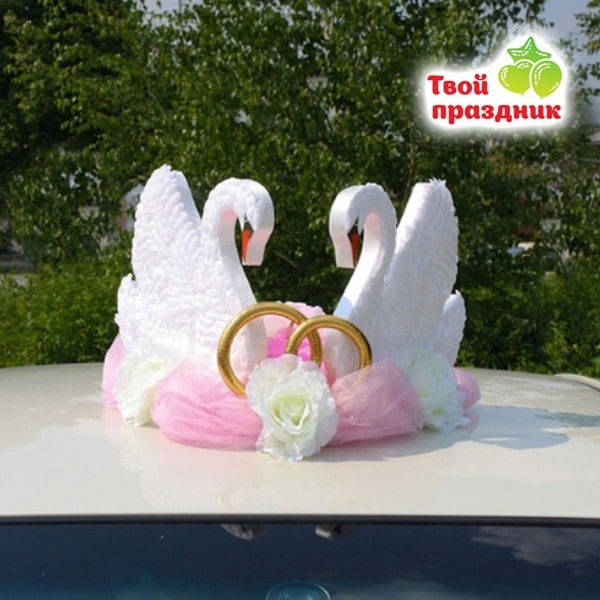 Украшение на крышу Лебеди, 35х55х33 см