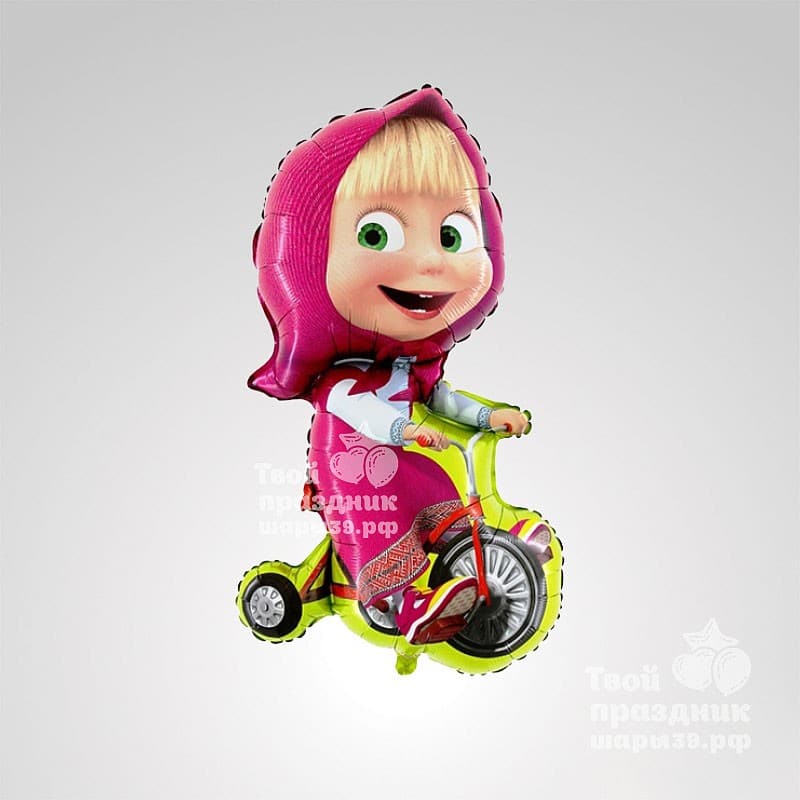 Маша на велосипеде - фольгированный шар