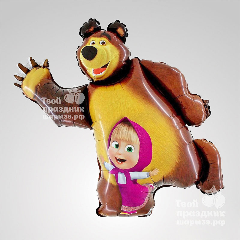 Маша и медведь фольгированный шар