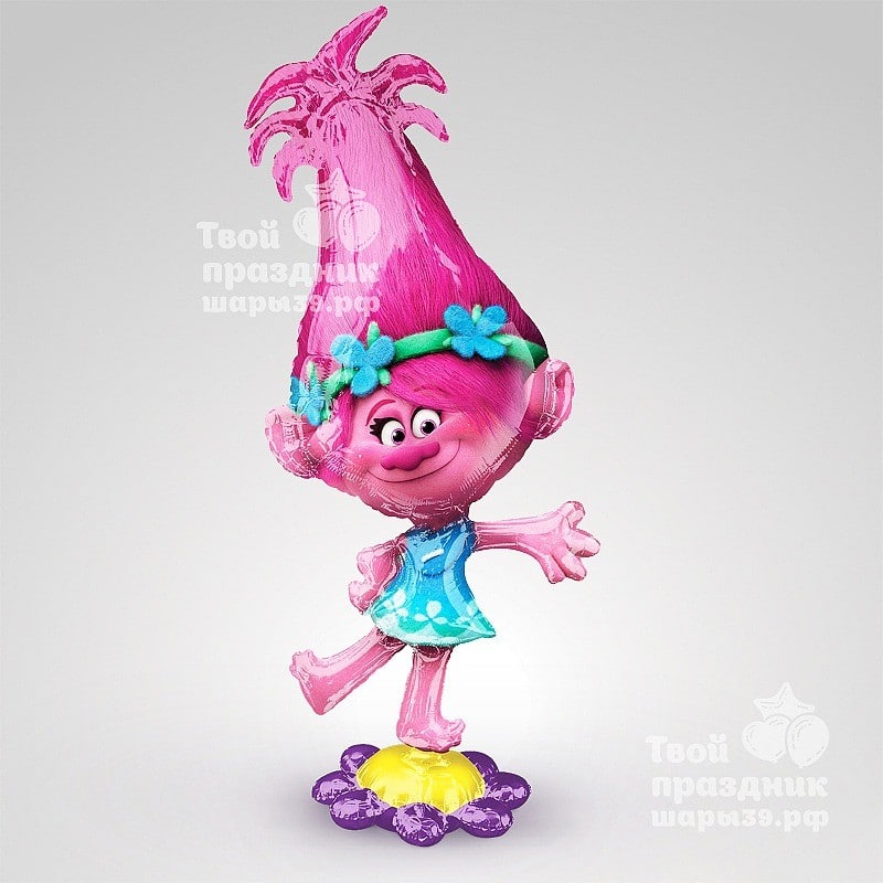 Ходячие шары - Тролль Розочка - большая фигура. Шары39.рф.