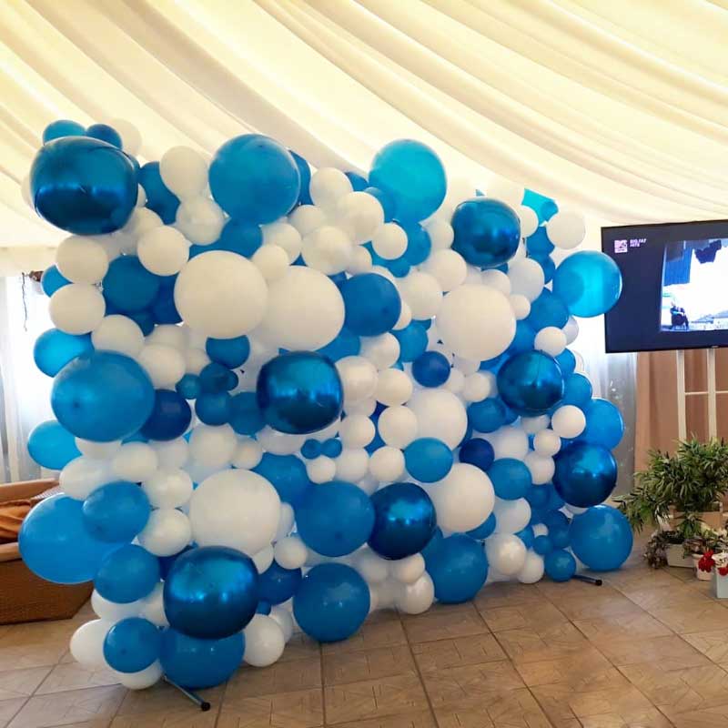 Фотозона из разнокалиберных шаров 2х3 метра — изображение 17