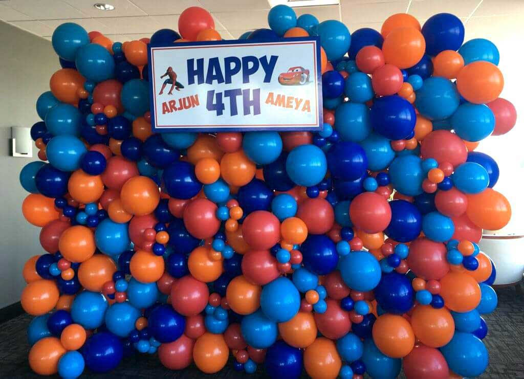 Фотозона из разнокалиберных шаров 2х3 метра — изображение 15