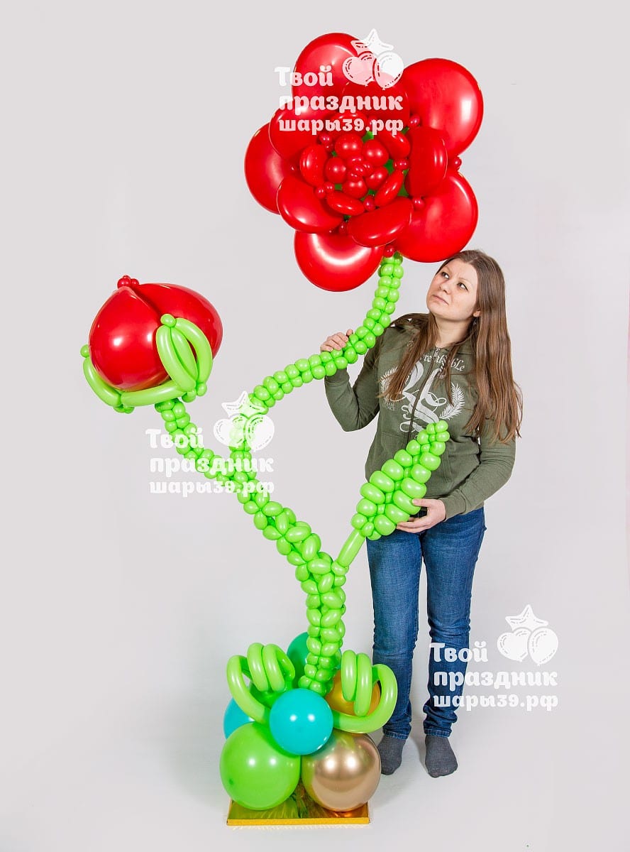 Большой цветок на каркасе! Оформление праздника, фотозона в Калининграде! Шары39.рф, Звоните нам 52-01-67