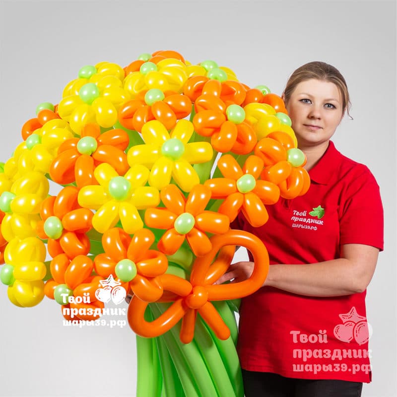 Огромный букет из 35 ромашек. Шары39.рф, Калининрад
