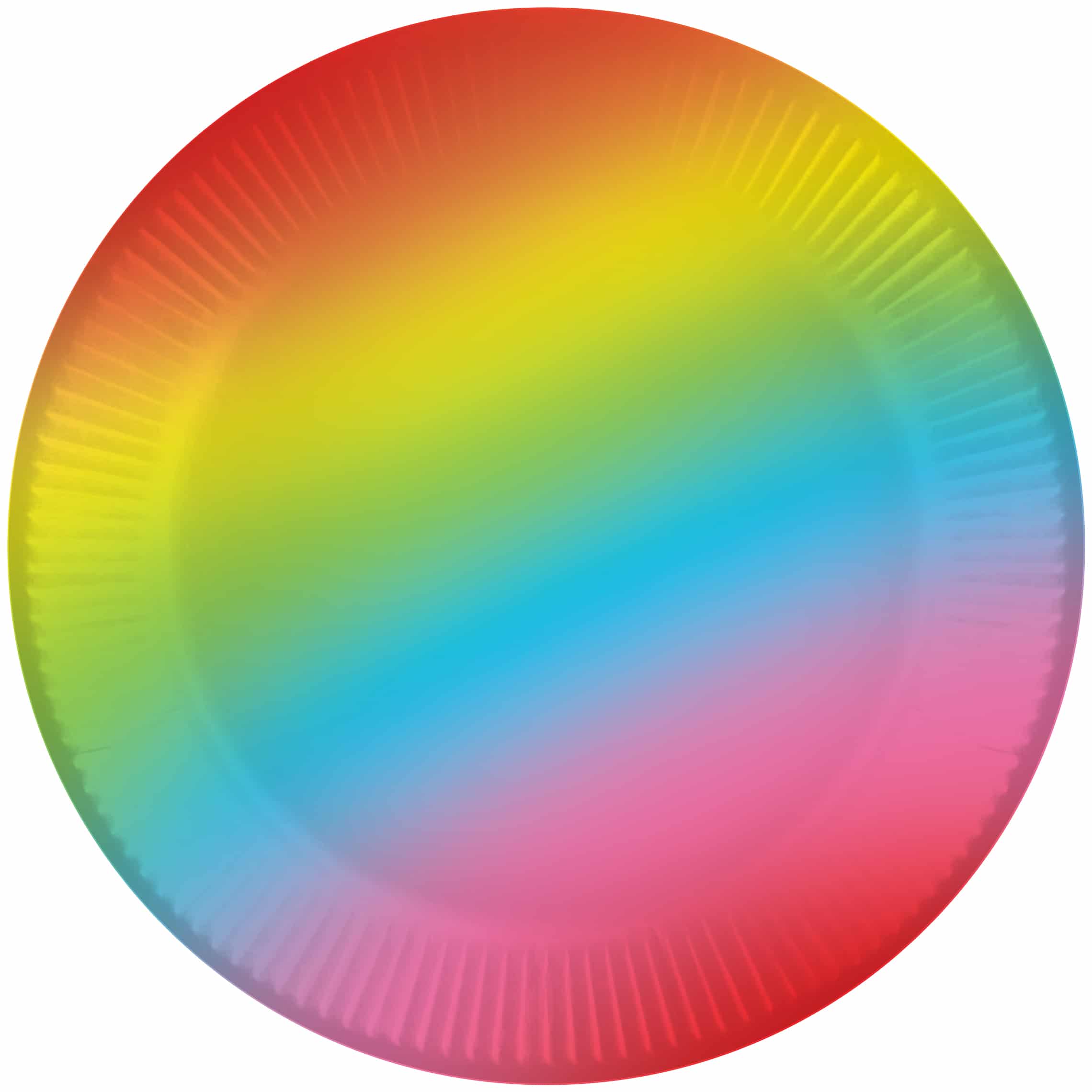 Тарелка одноразовая бумажная Радуга. шарики39.рф. Калининград.