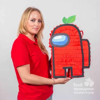 Пиньята Игра среди нас Космонавт красный. шарики39.рф. Калининград.