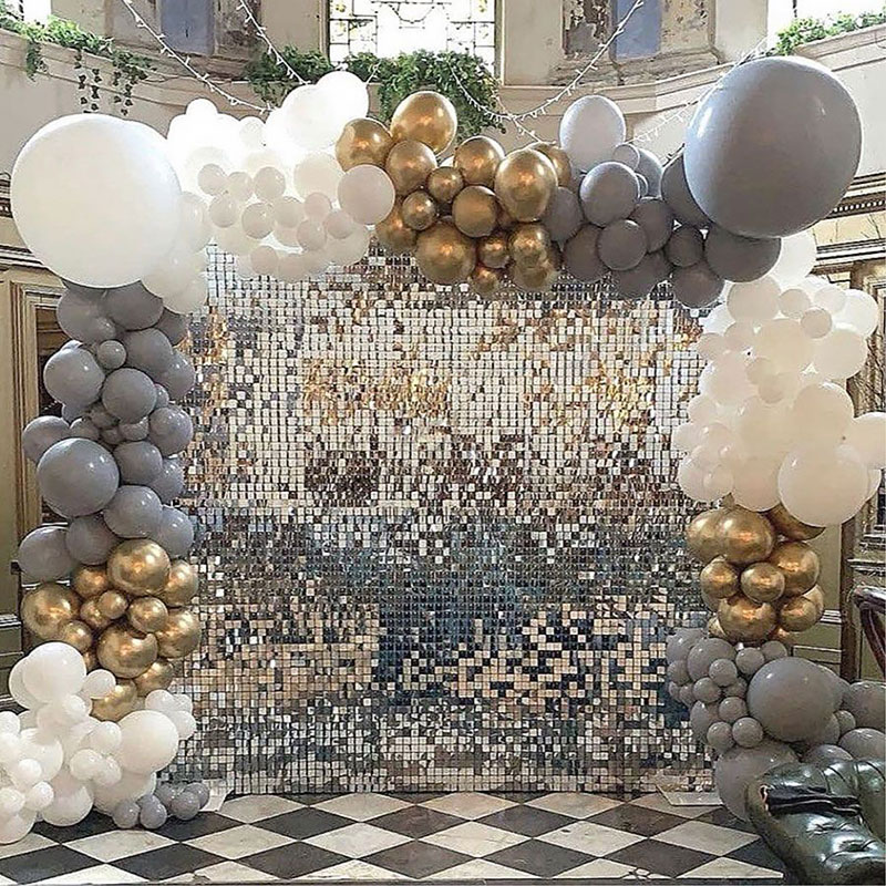 Фотозона с серебряными пайетками. Вдохновитесь работами наших коллег! Шары39.рф