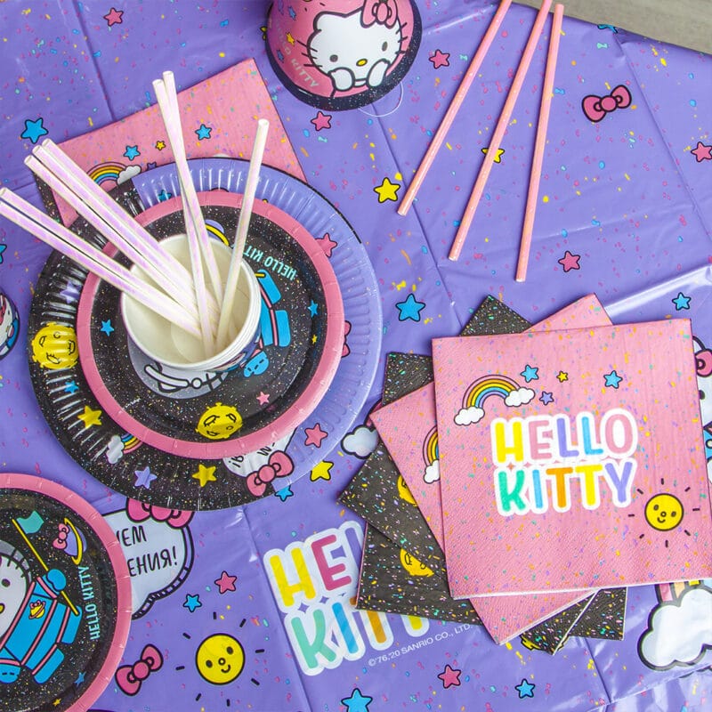 Стакан бумажный 250мл Hello Kitty черный уп. 6 шт. — изображение 3