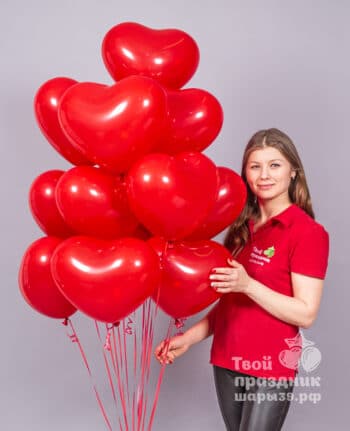 Шары сердечки 30 см. Шары39