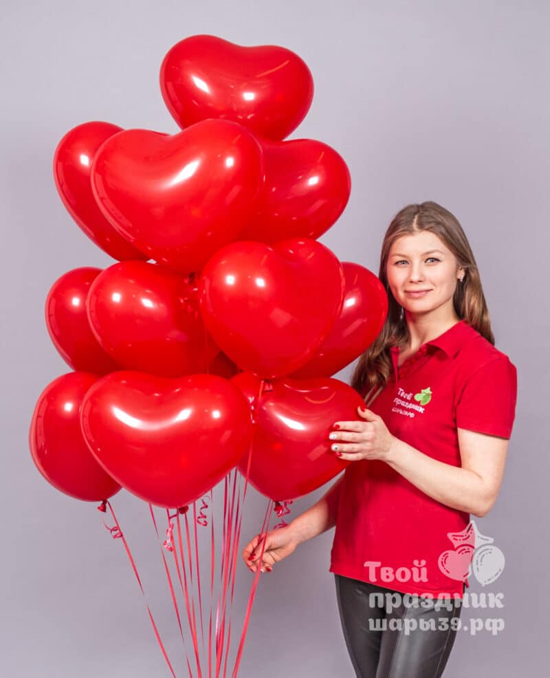 Шары сердечки 30 см. Шары39