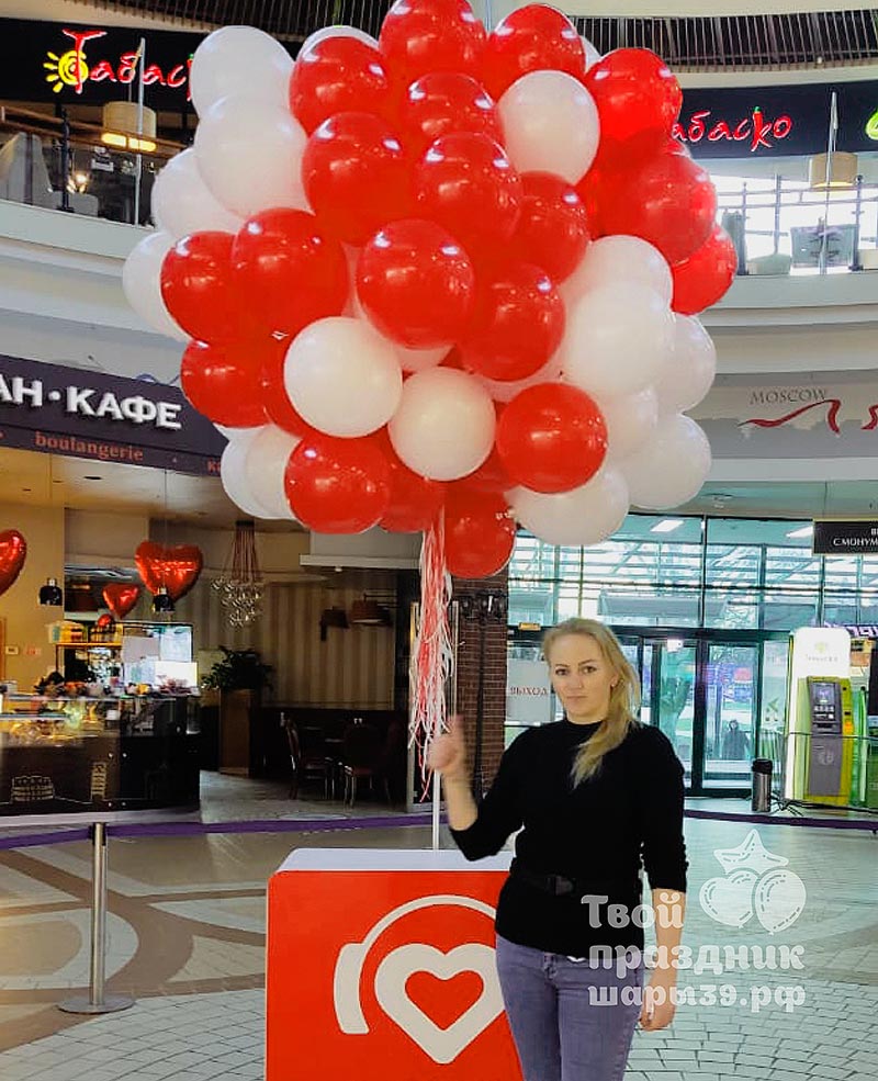 Огромное облако из 100 шаров для Loveradio Шары39,Калининград
