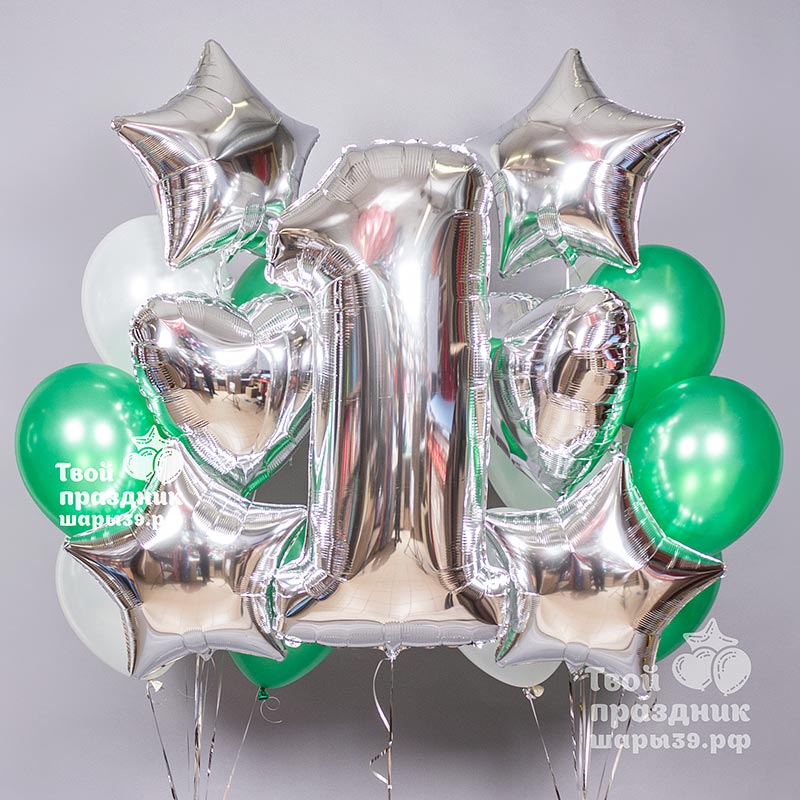 Набор шаров с цифрой для мальчика. Шары39