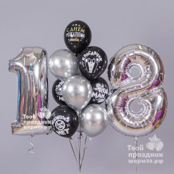Комплект оформления дня рождения для мужчины, парня. Шары39