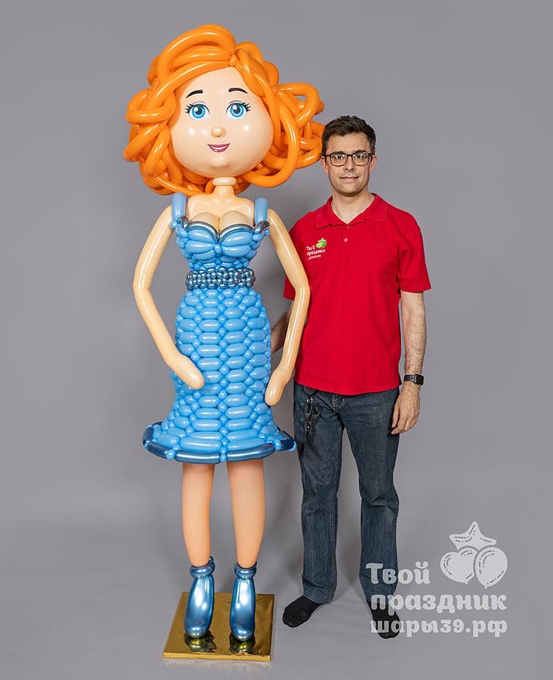 Портретная ростовая фигура из воздушных шаров. Шары39.рф