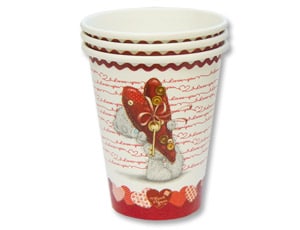 Стакан одноразовый праздничный Me to you RED. шарики39.рф. Калининград.