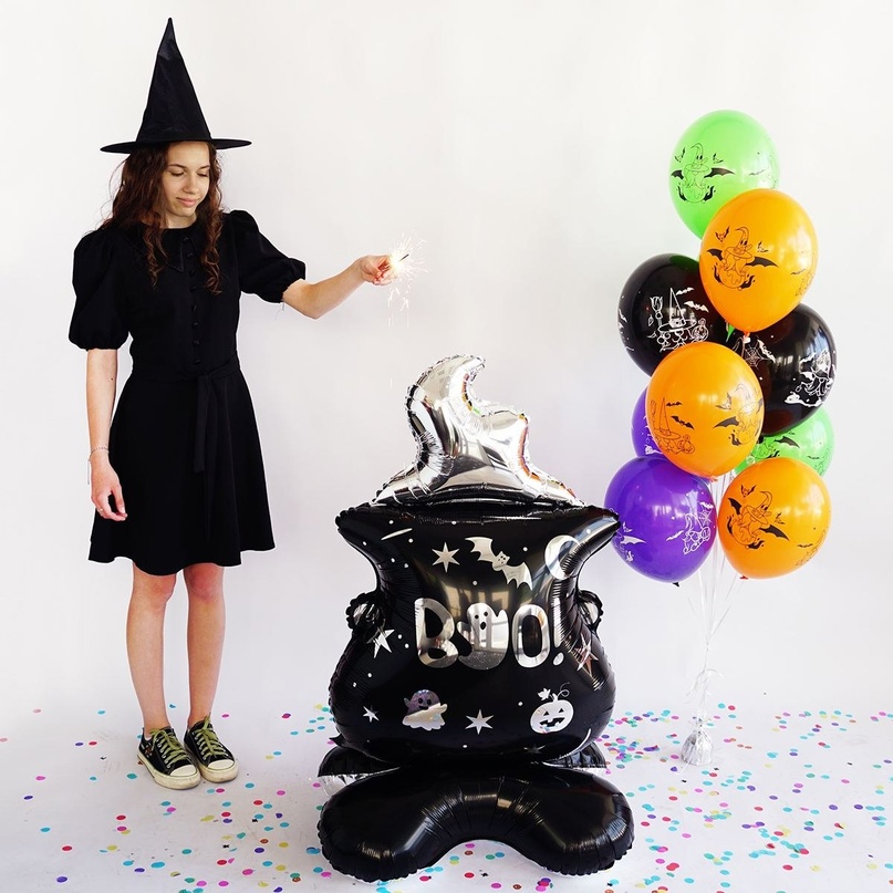 Шар фольга котелок ведьмы. шарики39.рф. Калининград.