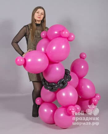 Легендарная собачка BalloonDog из воздушных шаров. Шары39 - Доставка шариков по Калининграду