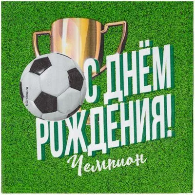 Салфетки праздничные Футбол. шарики39.рф, Калининград